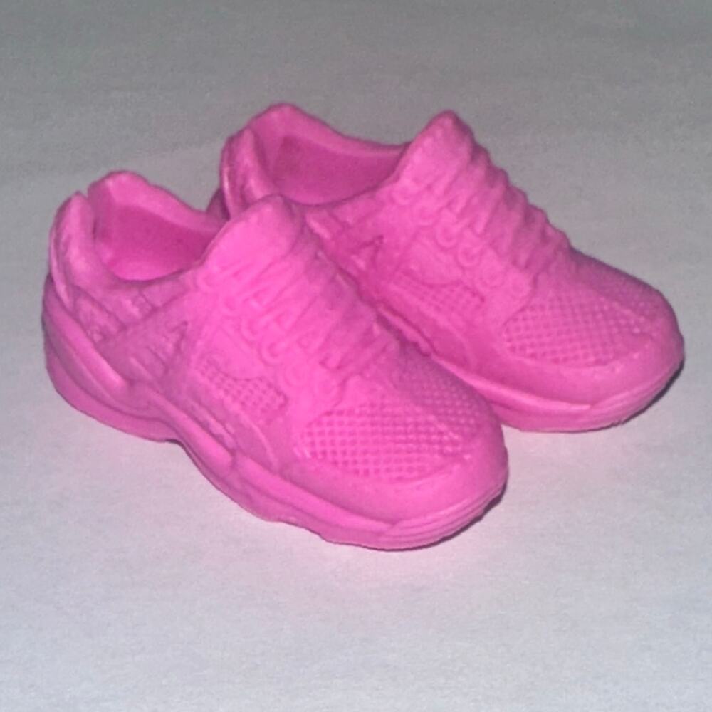 Mattel Barbie Doll Sneakers Pink Lace Up Athletic Fashion Doll Shoes